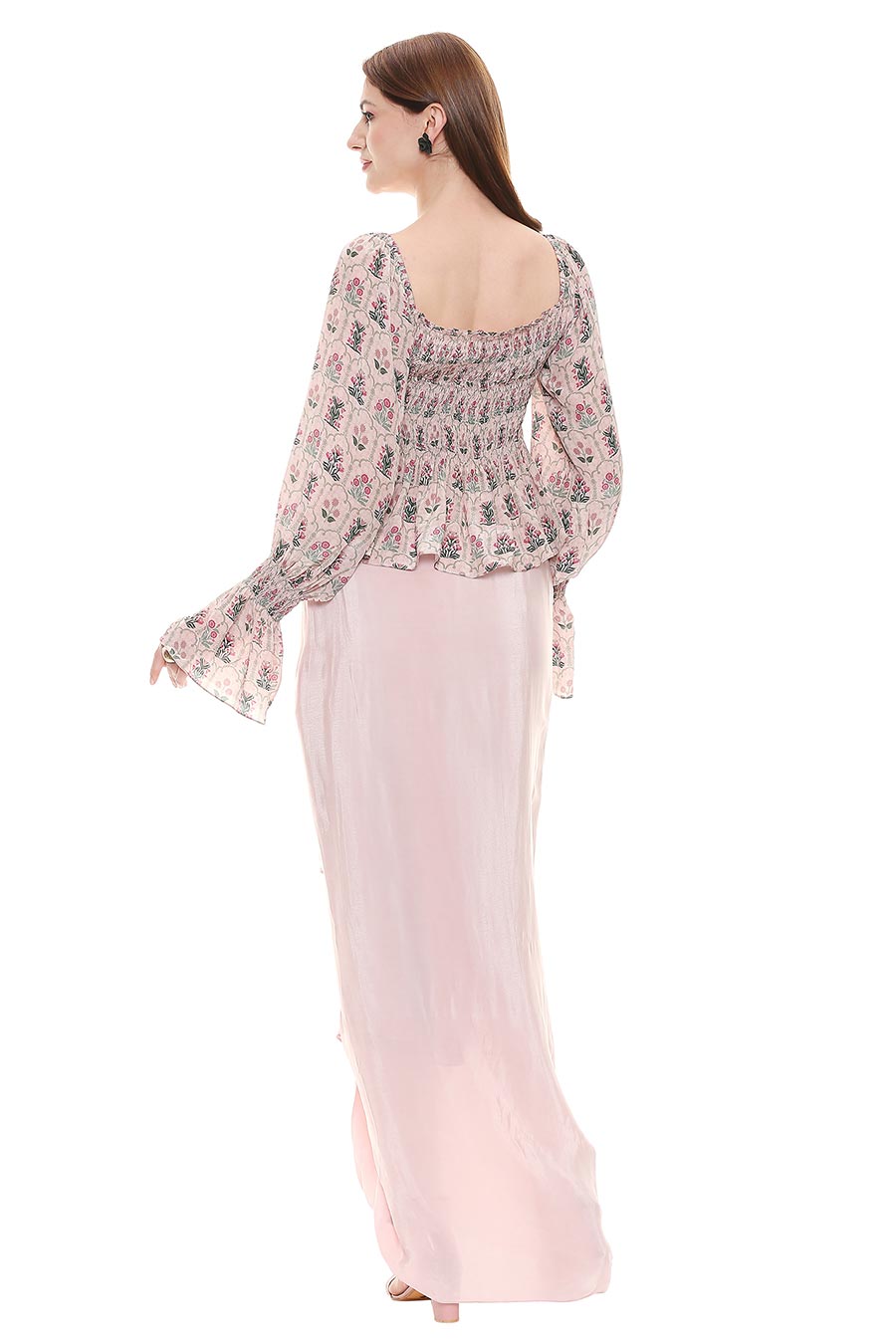 Pink Top and Drape Skirt Co-Ord Set