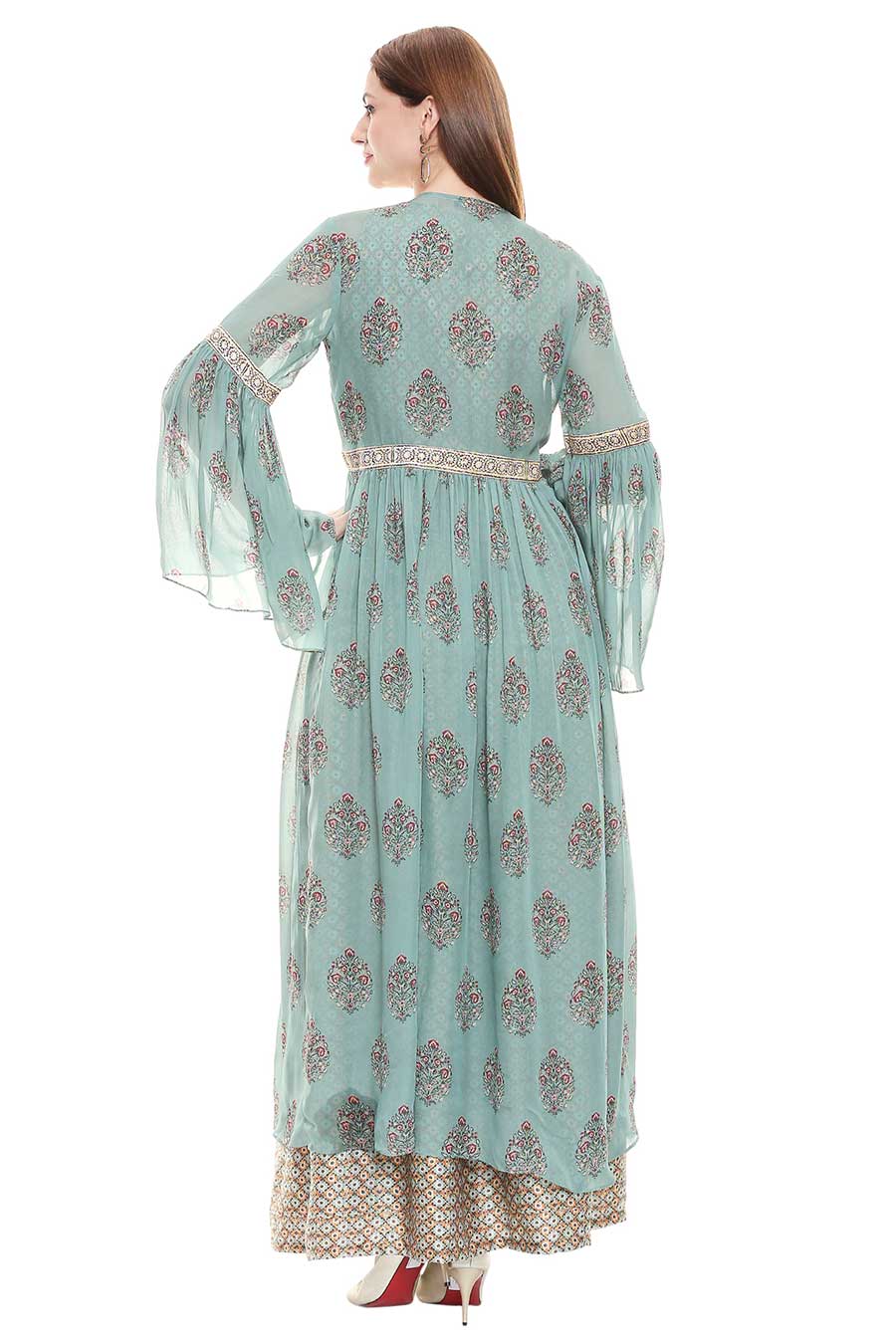 Sage Top & Skirt Set with Jacket (Set of 3)