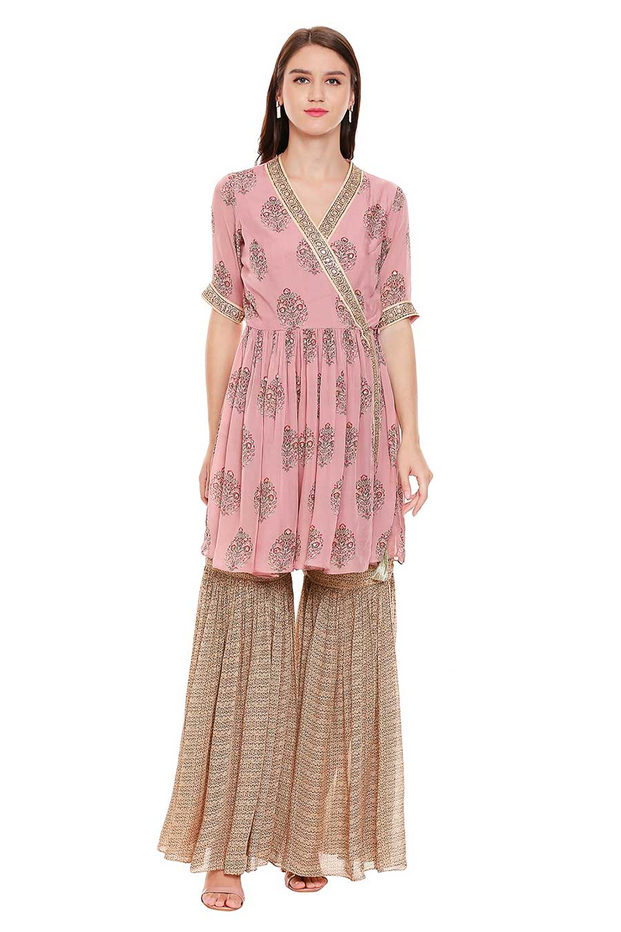 Pink Kurta & Sharara Co-Ord Set