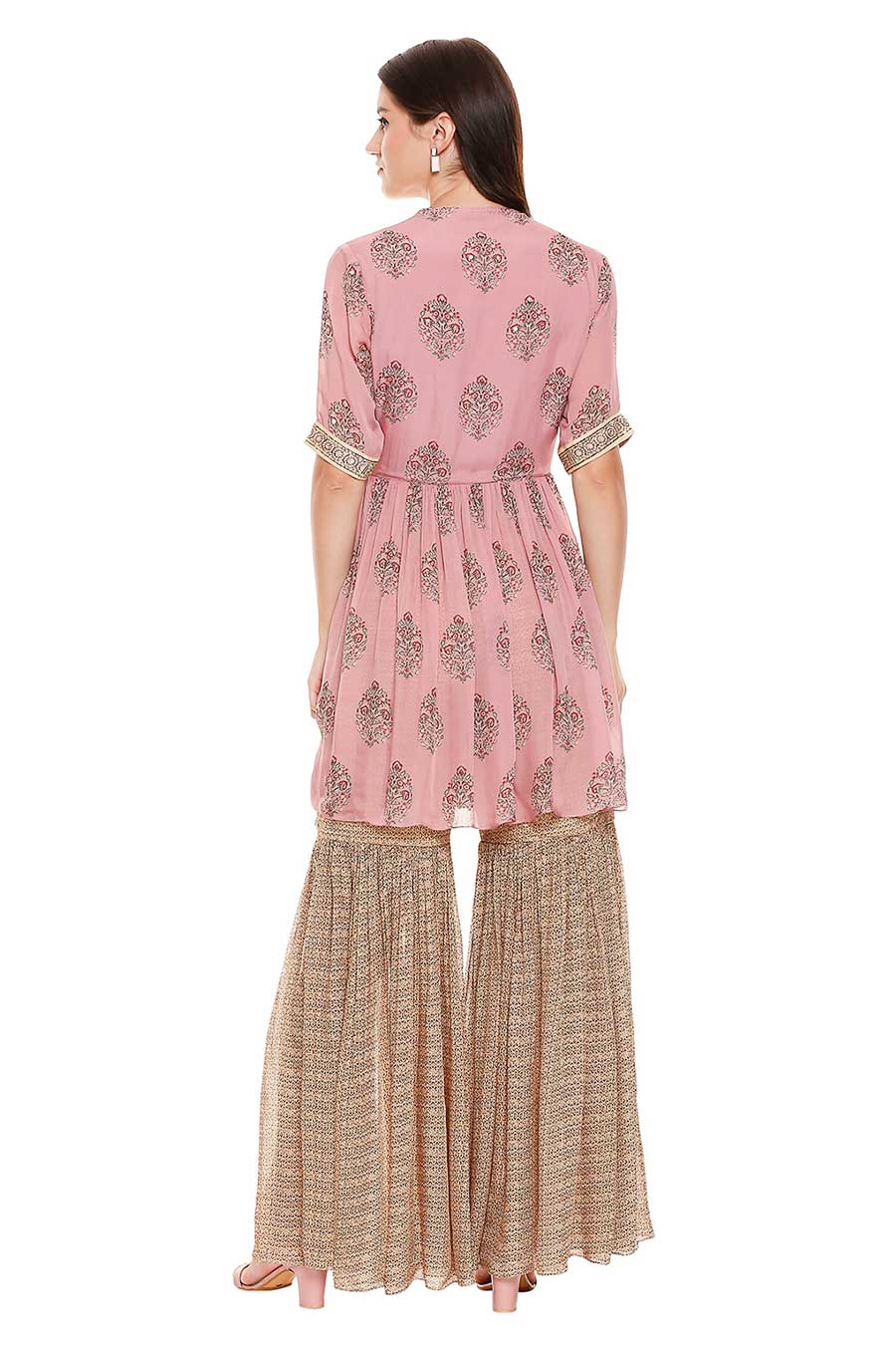 Pink Kurta & Sharara Co-Ord Set