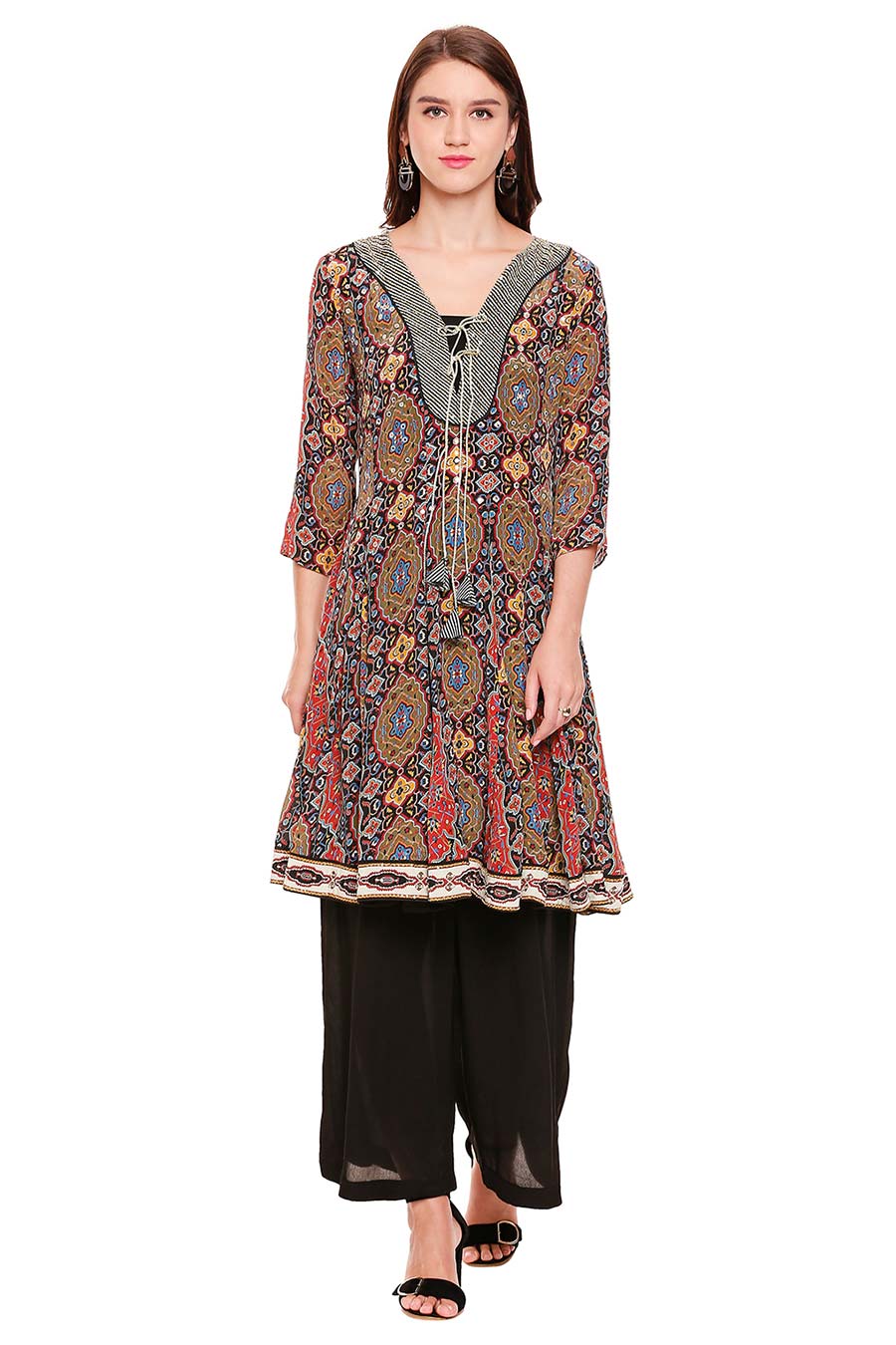 Printed Kali Kurta & Palazzo Set (Set of 2)