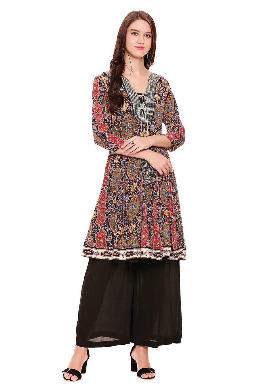 Printed Kali Kurta & Palazzo Set (Set of 2)