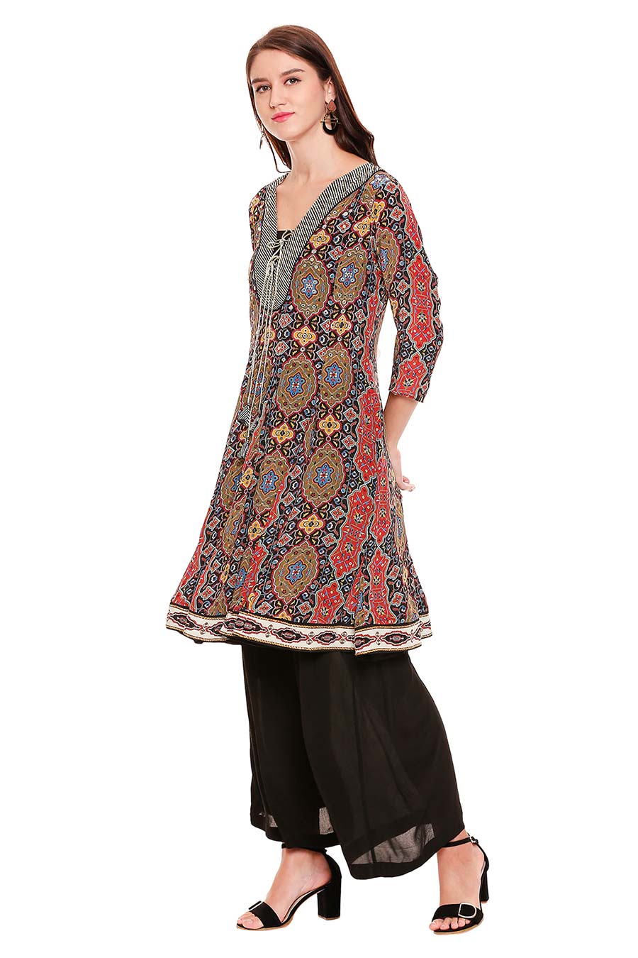 Printed Kali Kurta & Palazzo Set (Set of 2)