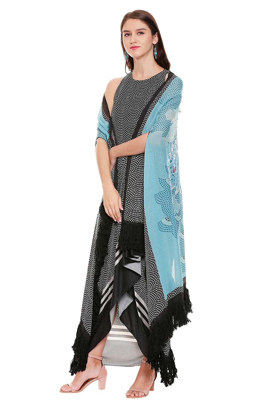 Water Lily Drape Dress & Cape Co-Ord Set