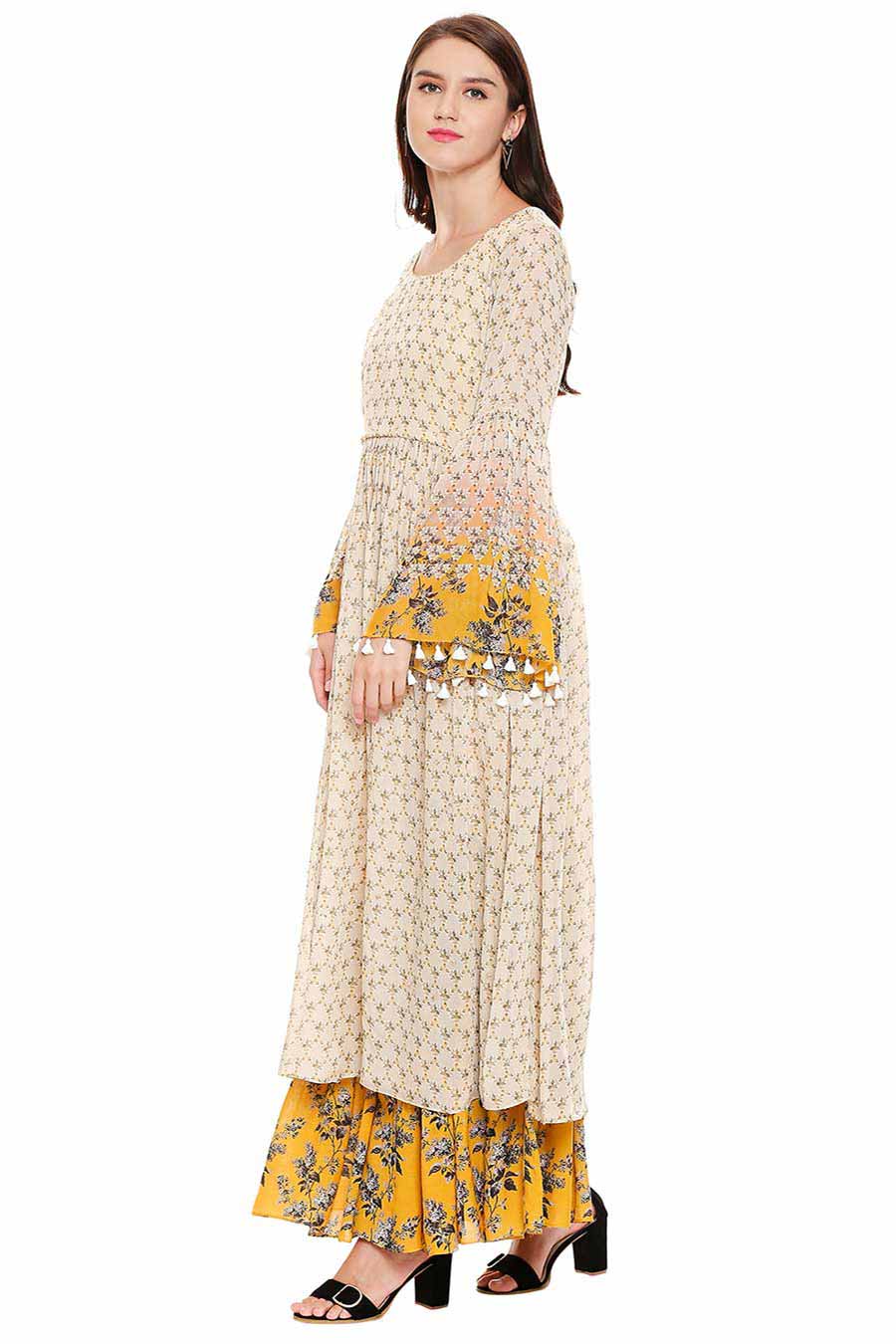 Mustard Kurta & Pants Set (Set of 2)