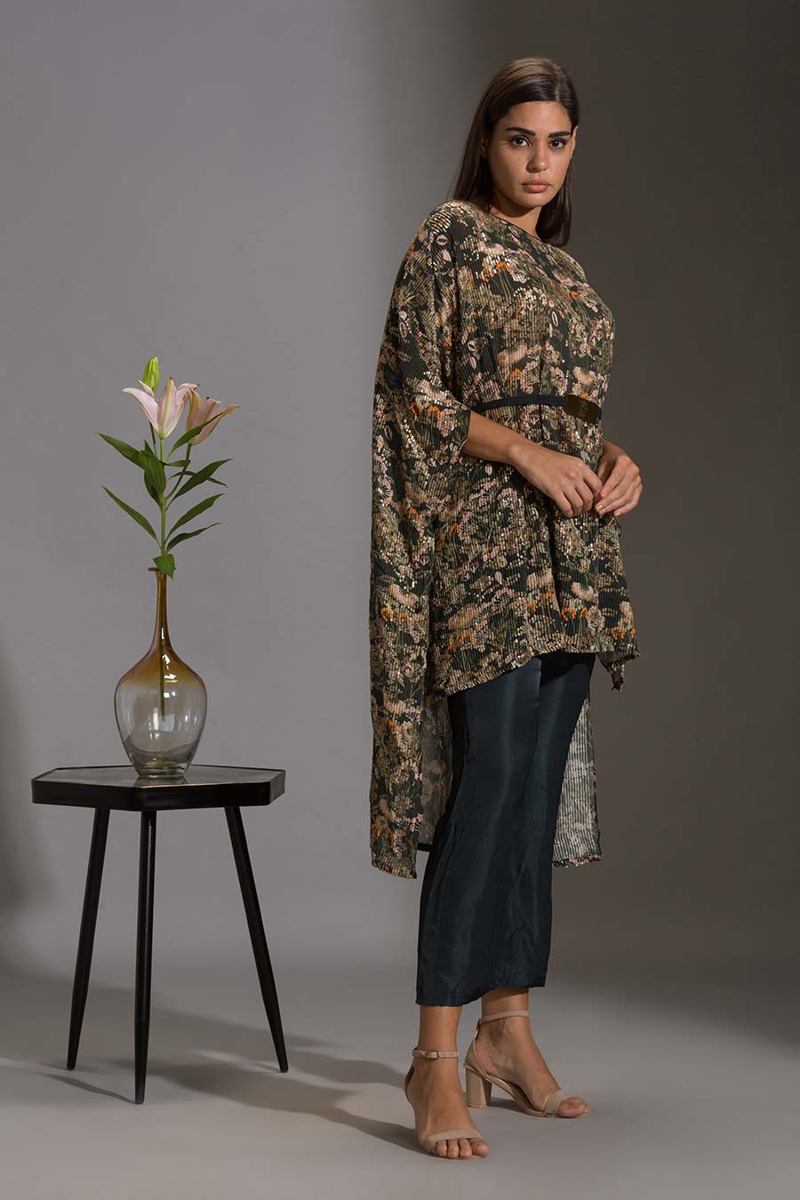 Sequined Kaftan Tunic & Pant Co-Ord Set