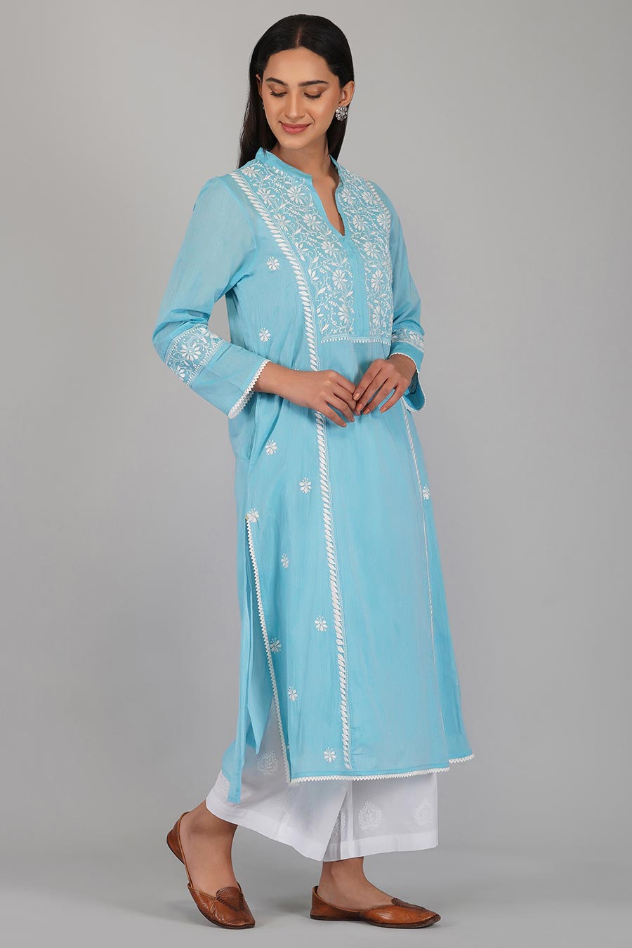 Garima Blue Chikankari Kurta