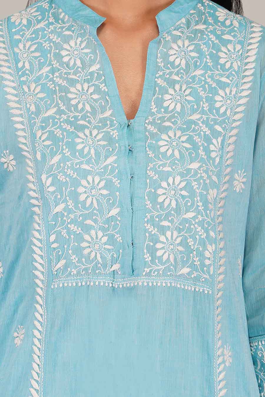 Garima Blue Chikankari Kurta