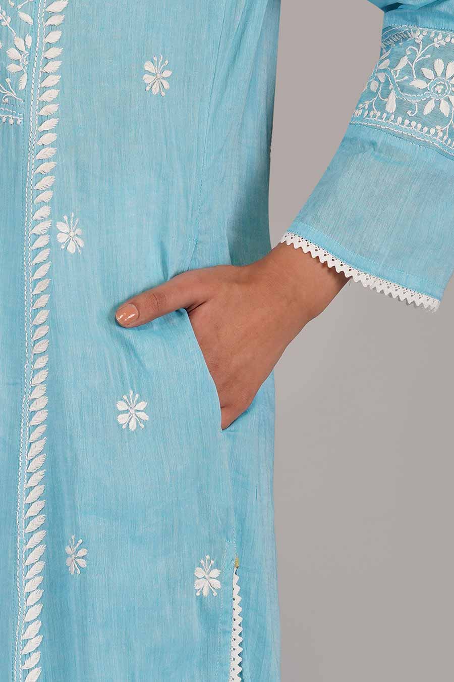 Garima Blue Chikankari Kurta