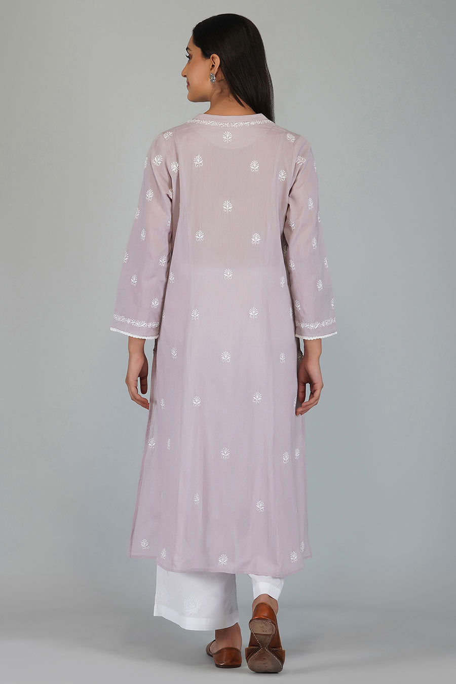 Gauhar Mauve Chikankari Kurta