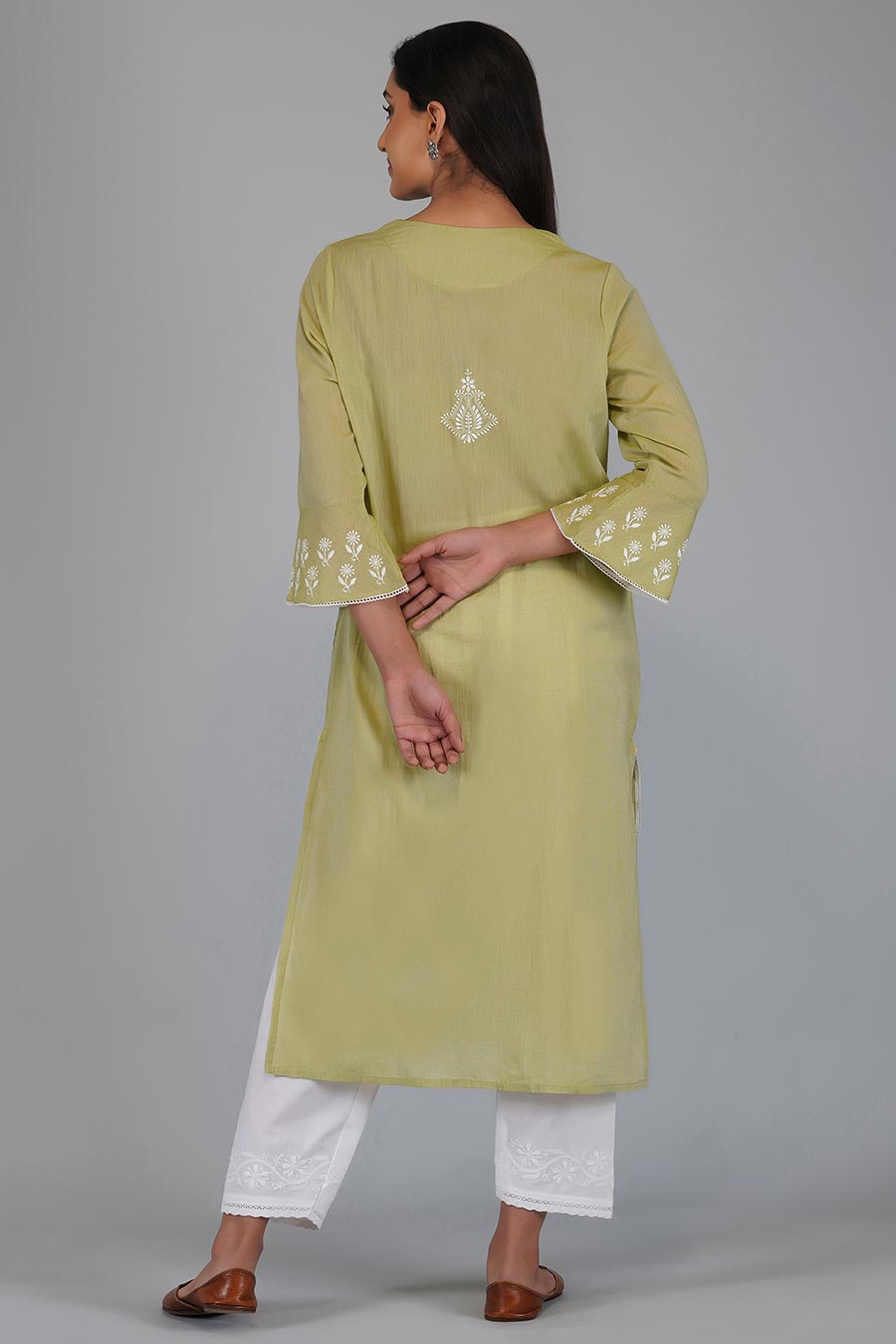 Geeti Green Chikankari Kurta