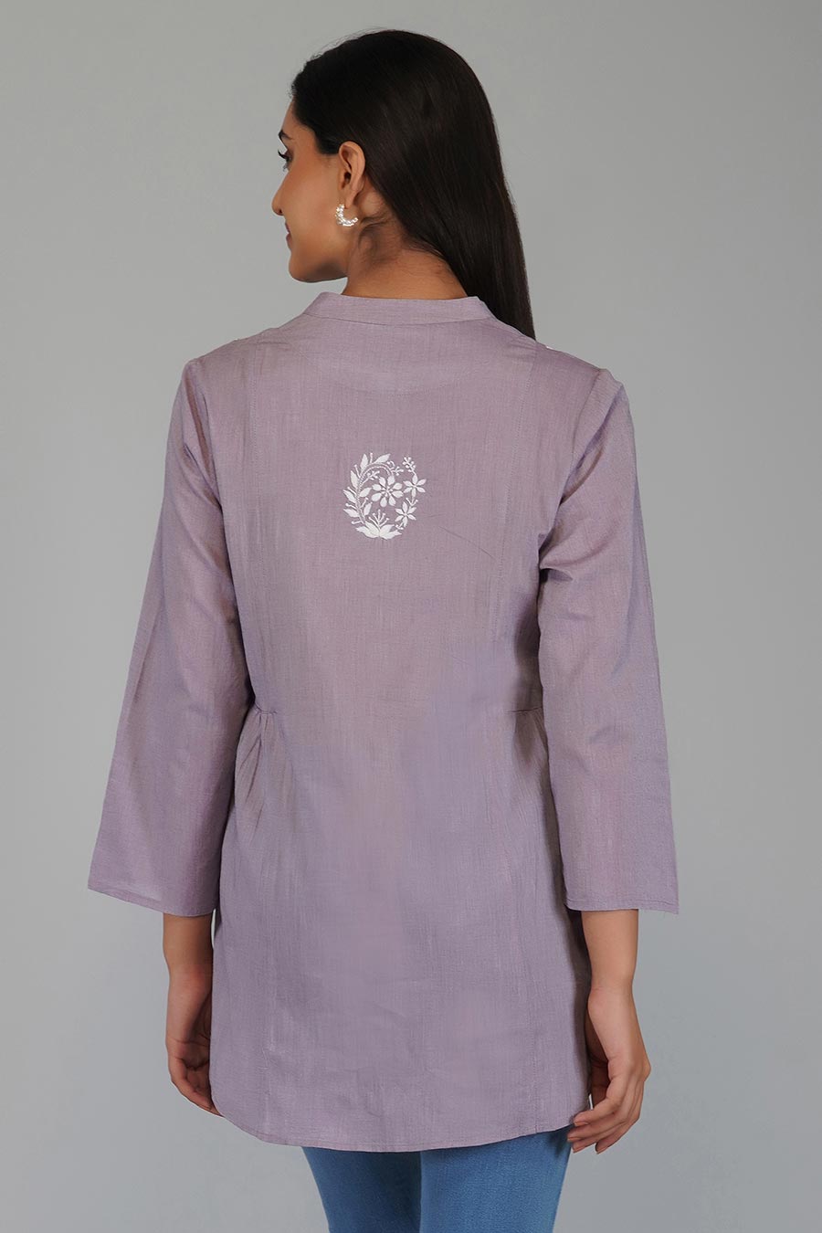 Gabina Mauve Chikankari Top