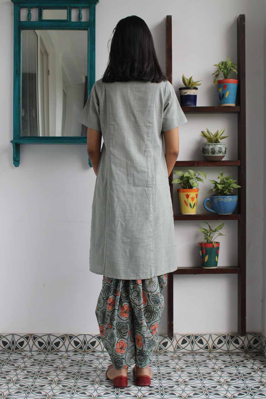 Sage Green Chikankari Kurta Set