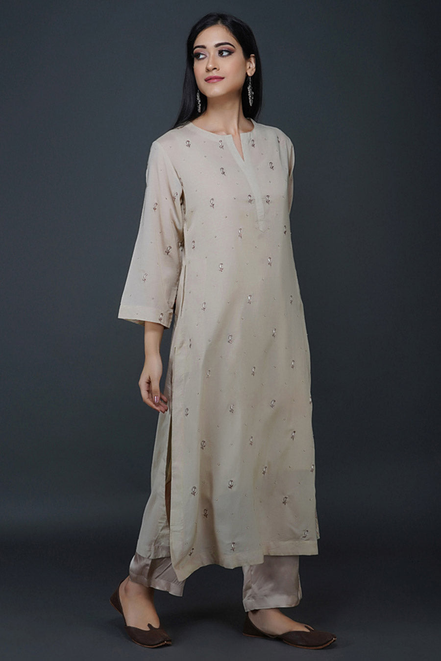 Badami Chikankari Kurta Set (Set of 3)