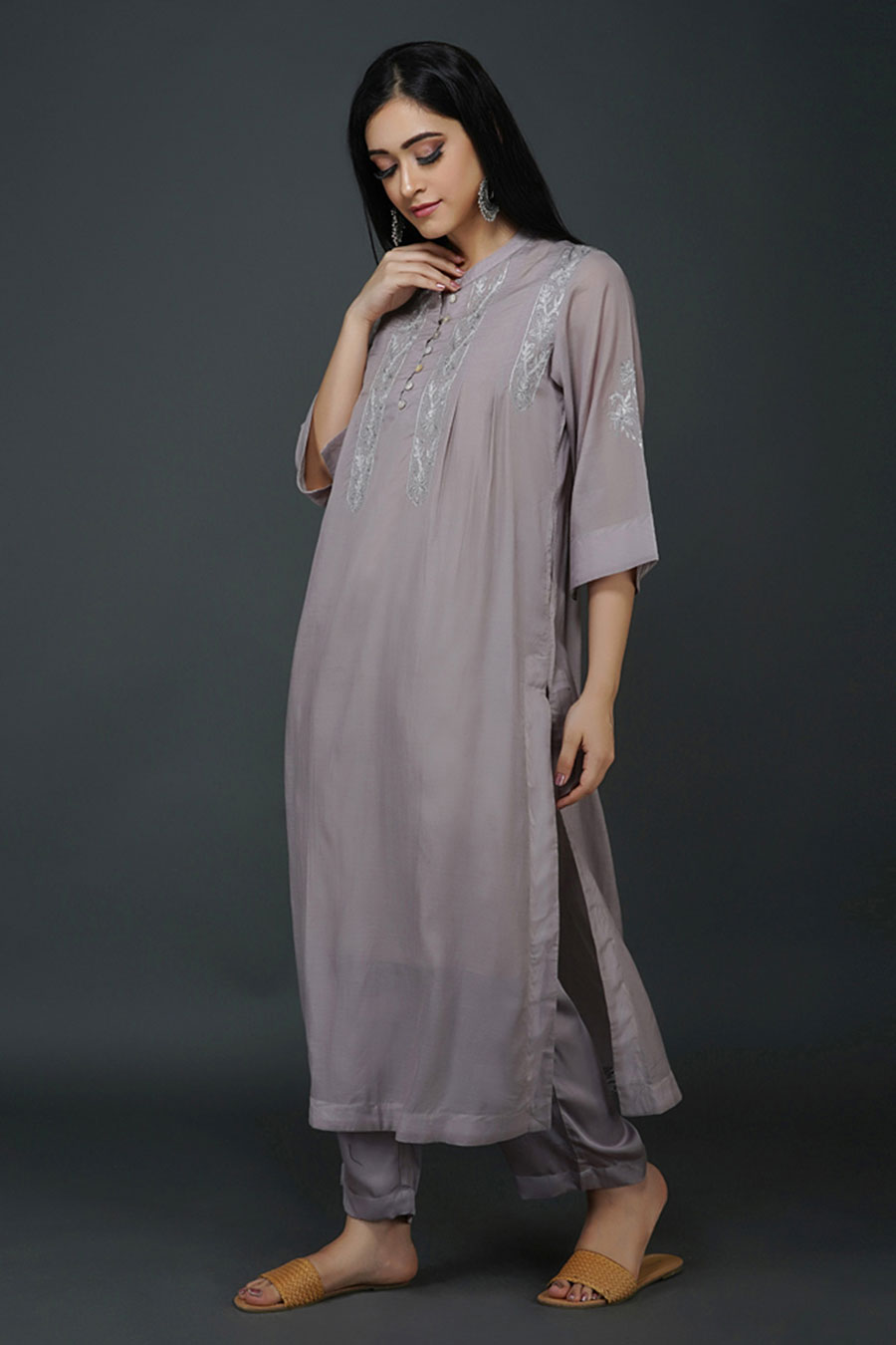 Jamun Chikankari Kurta Set (Set of 3)