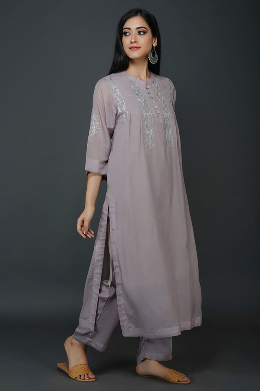 Jamun Chikankari Kurta Set (Set of 3)