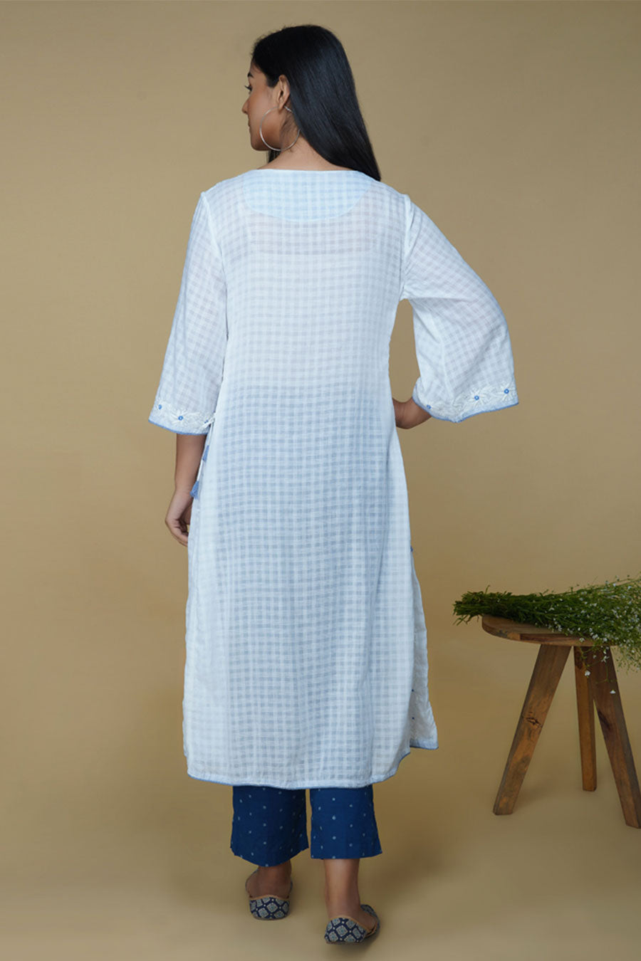 White Chikankari Embroidered Kurta