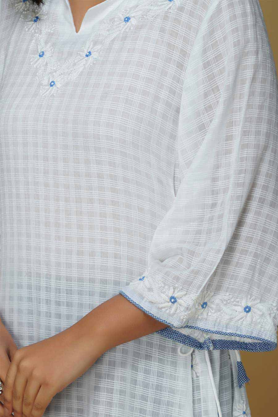 White Chikankari Embroidered Kurta