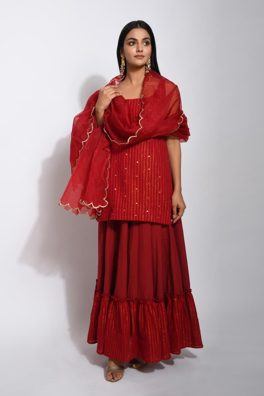 Crimson Red Lehenga Set