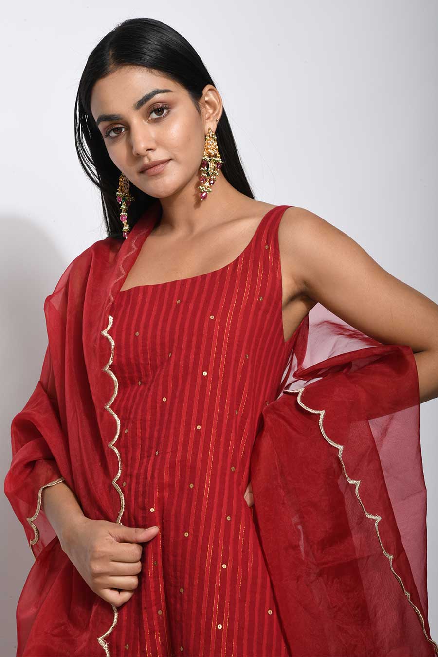 Crimson Red Lehenga Set
