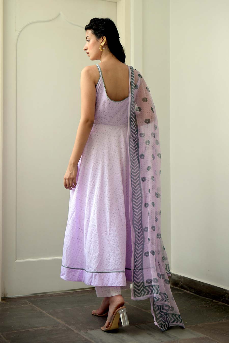 Plum Orchid Lavender Kurta Set