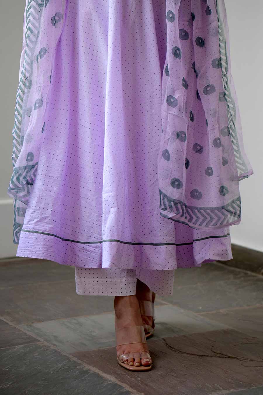 Plum Orchid Lavender Kurta Set