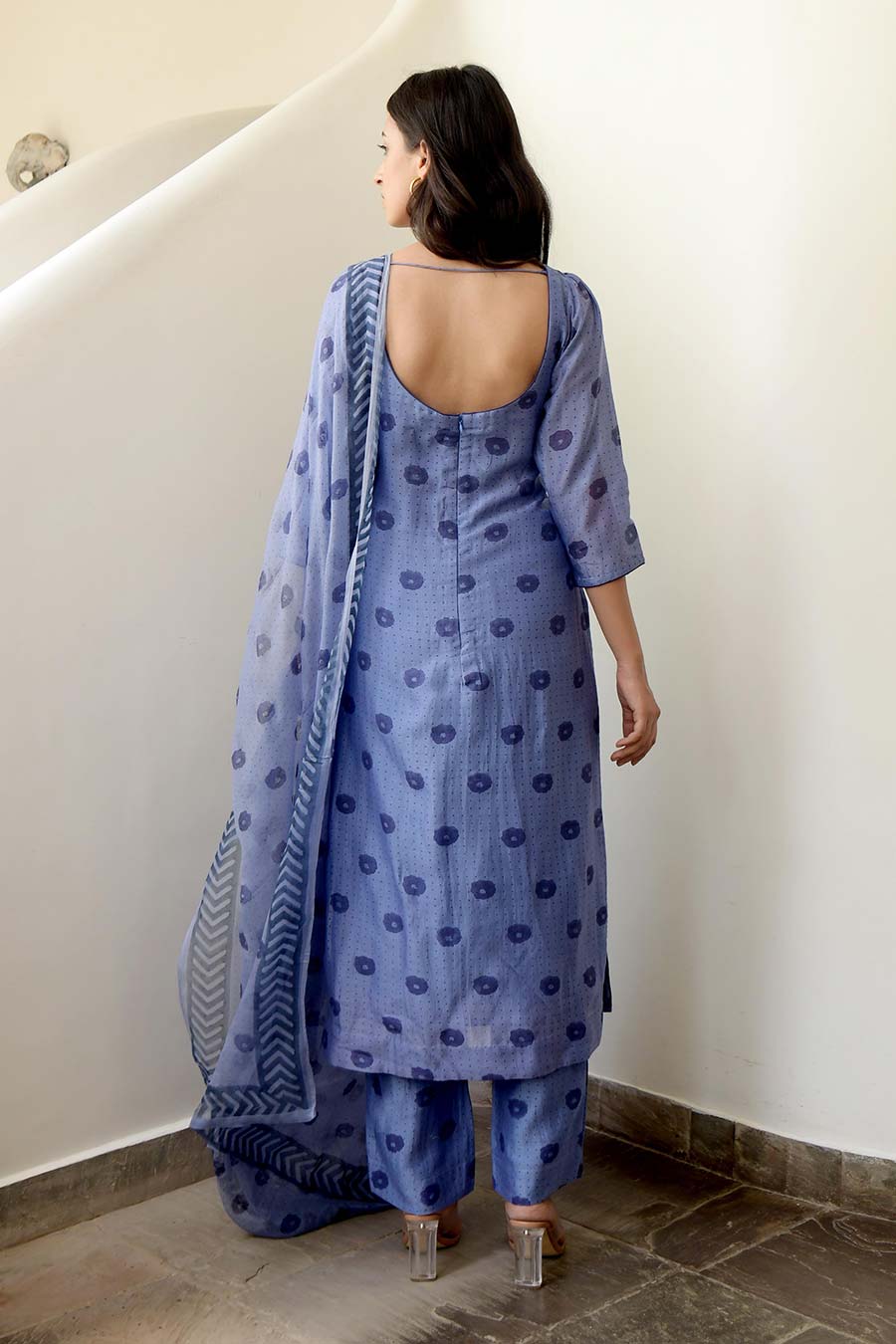 Icy Marine Blue Kurta Set
