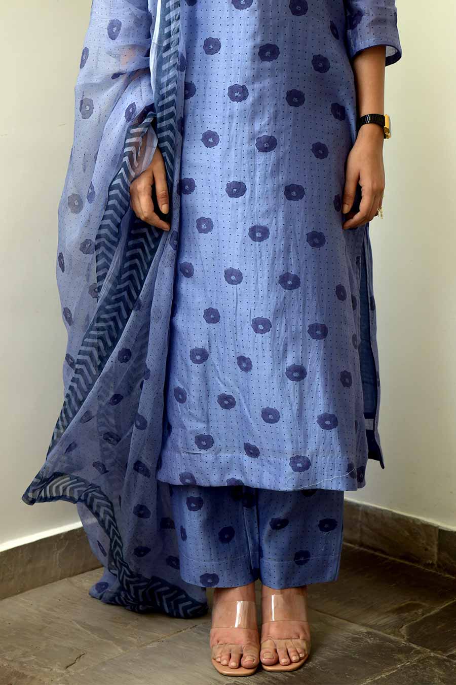 Icy Marine Blue Kurta Set