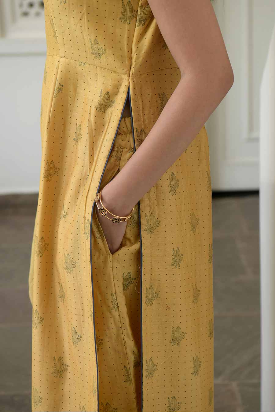 Mustard & Cornflower Kurta Set