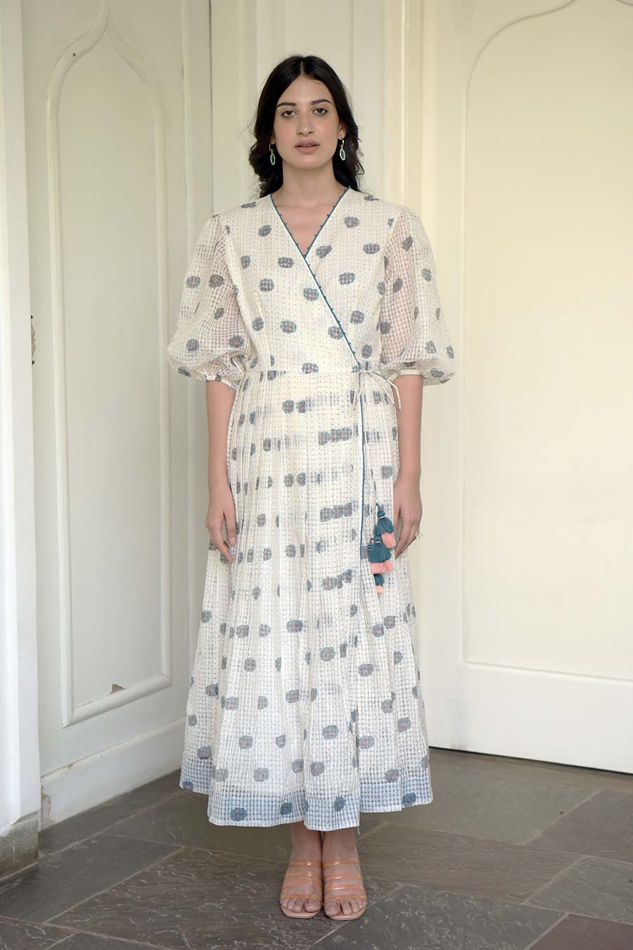 White Orchid Handwoven Overlap Dress