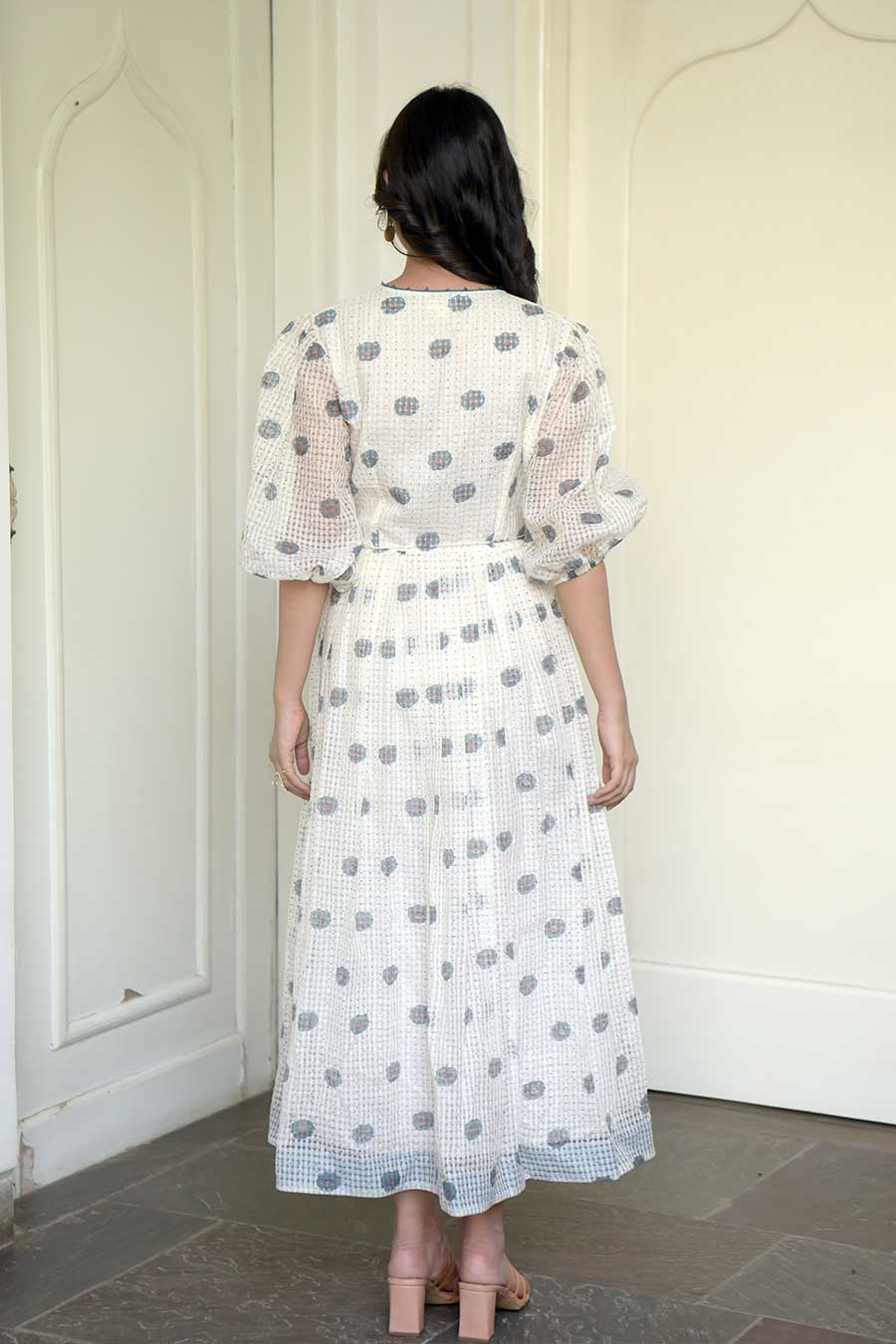 White Orchid Handwoven Overlap Dress