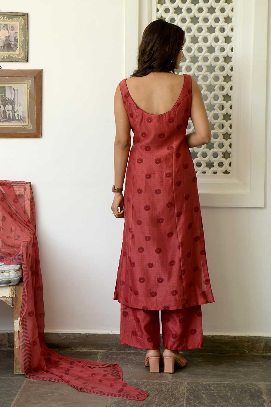 Rosy Sangria Red Kurta Set