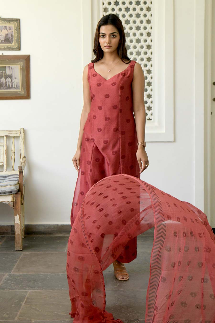 Rosy Sangria Red Kurta Set