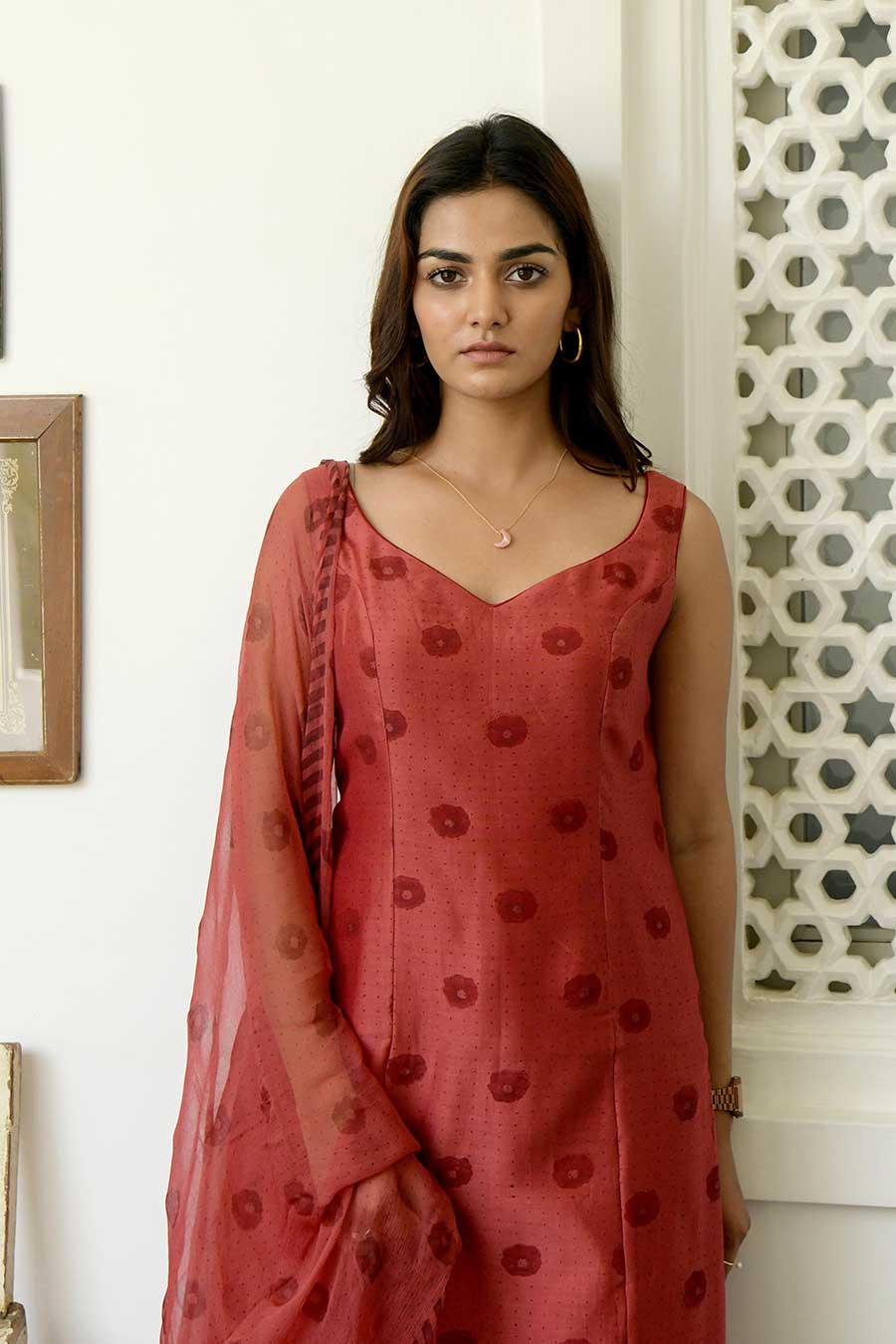 Rosy Sangria Red Kurta Set