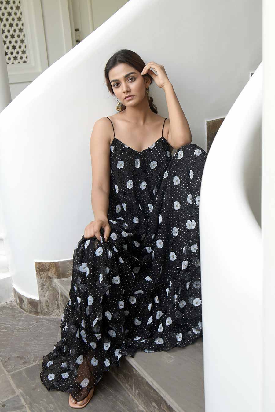 Queen of Spades Black Strappy Dress