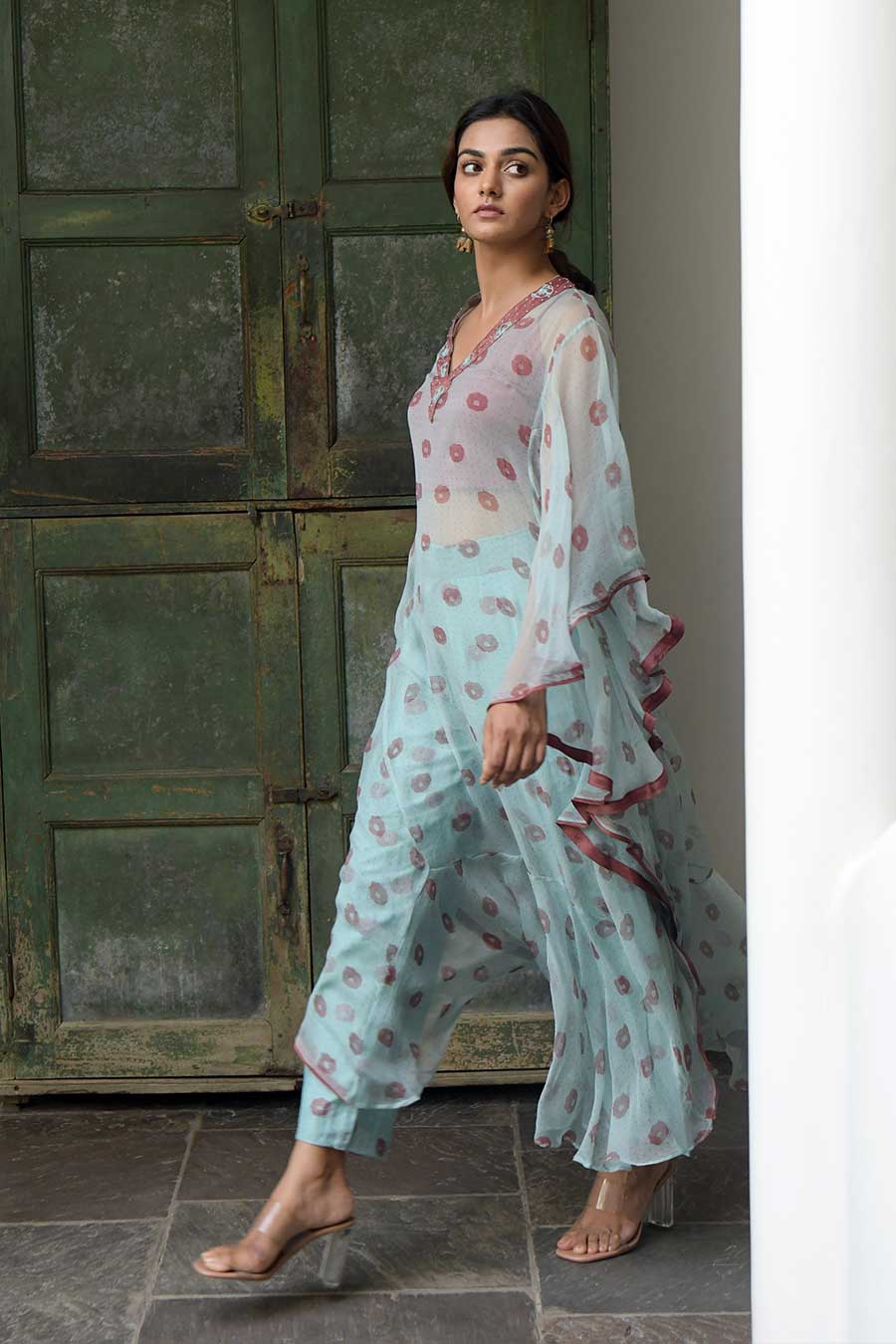 Kaftan & Pant Co-Ord Set With Bustier