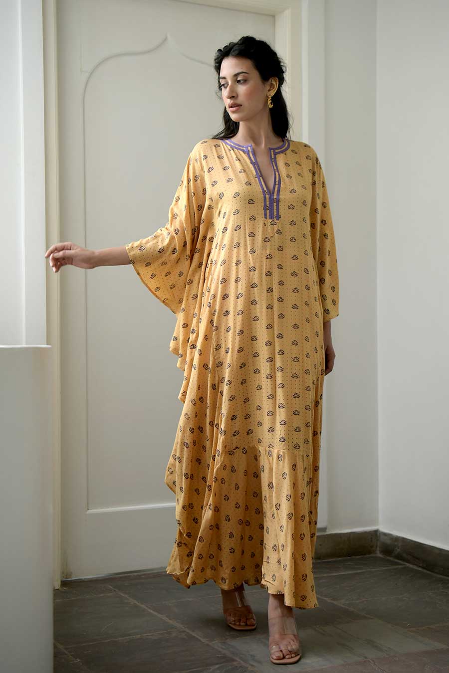 Lemon & Lilac Kaftan Dress