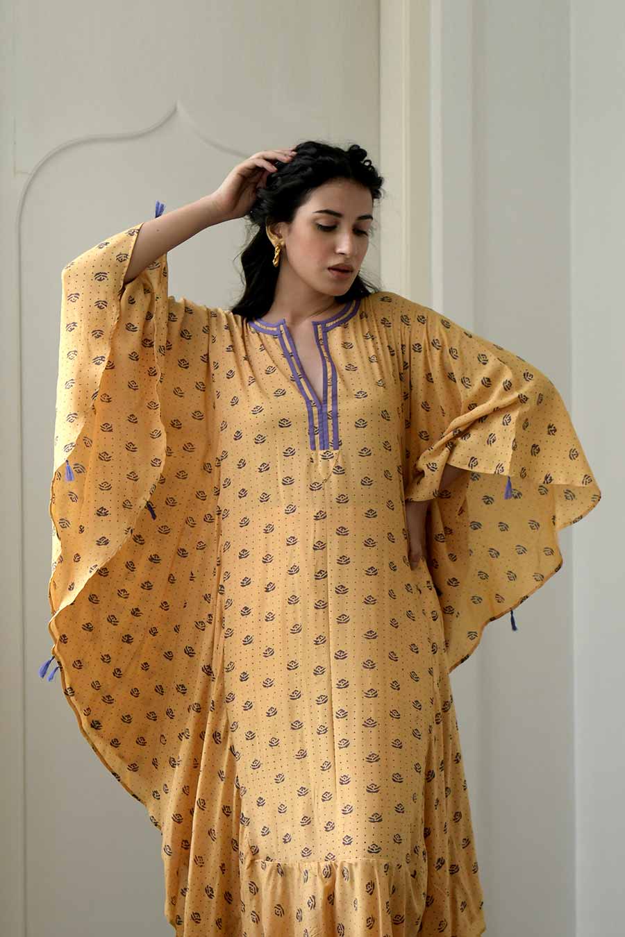 Lemon & Lilac Kaftan Dress