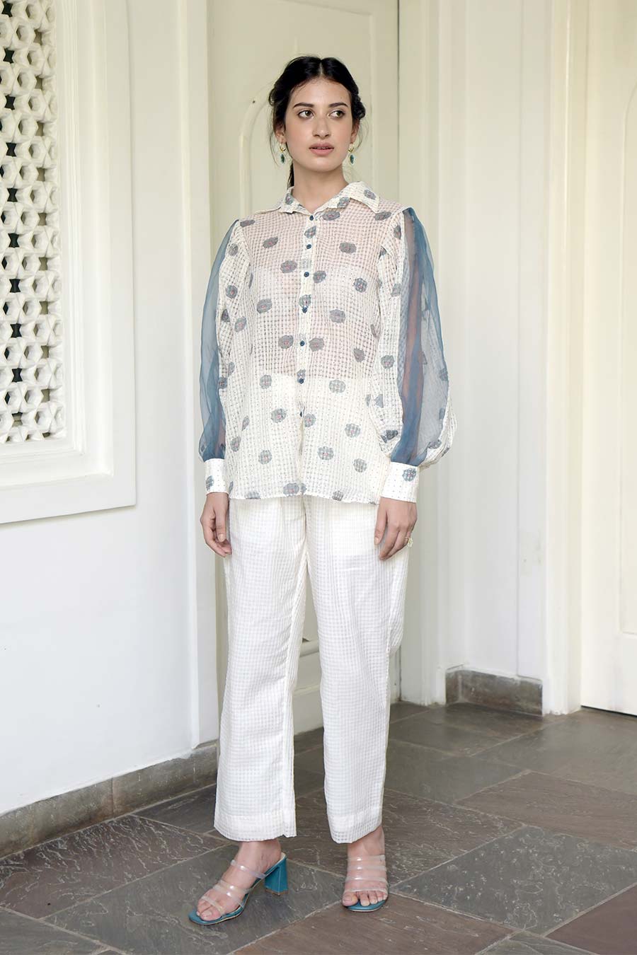 White Orchid Handwoven Shirt