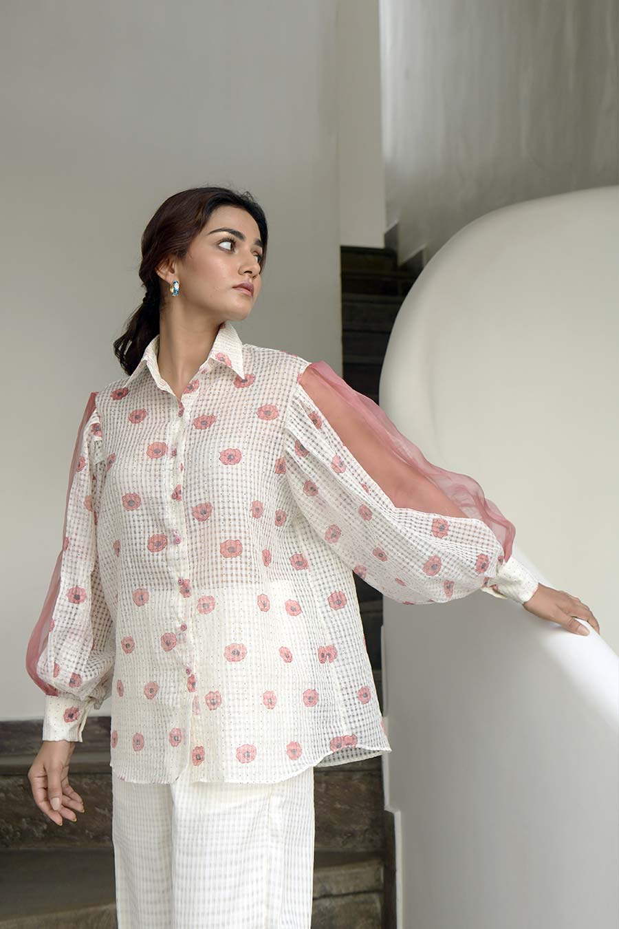 White Poppy Handwoven Shirt