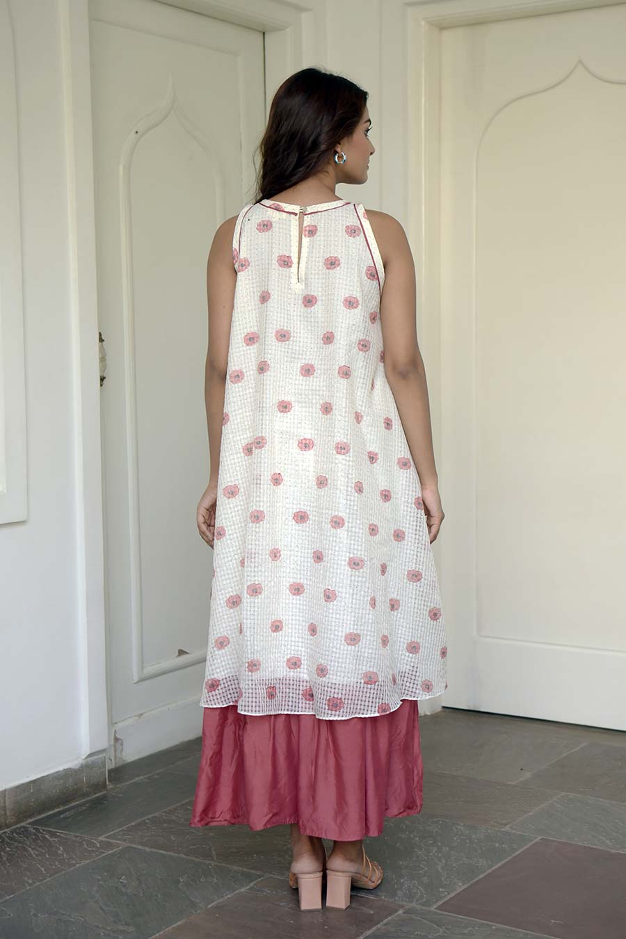 White Poppy Handwoven Maxi Dress