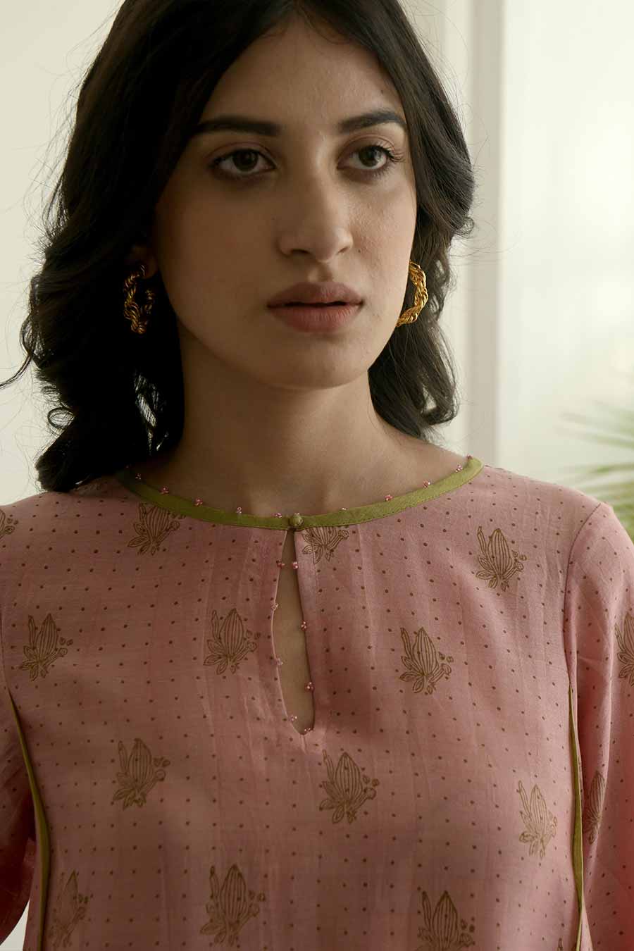 Salmon & Cinnamon Kurta Set