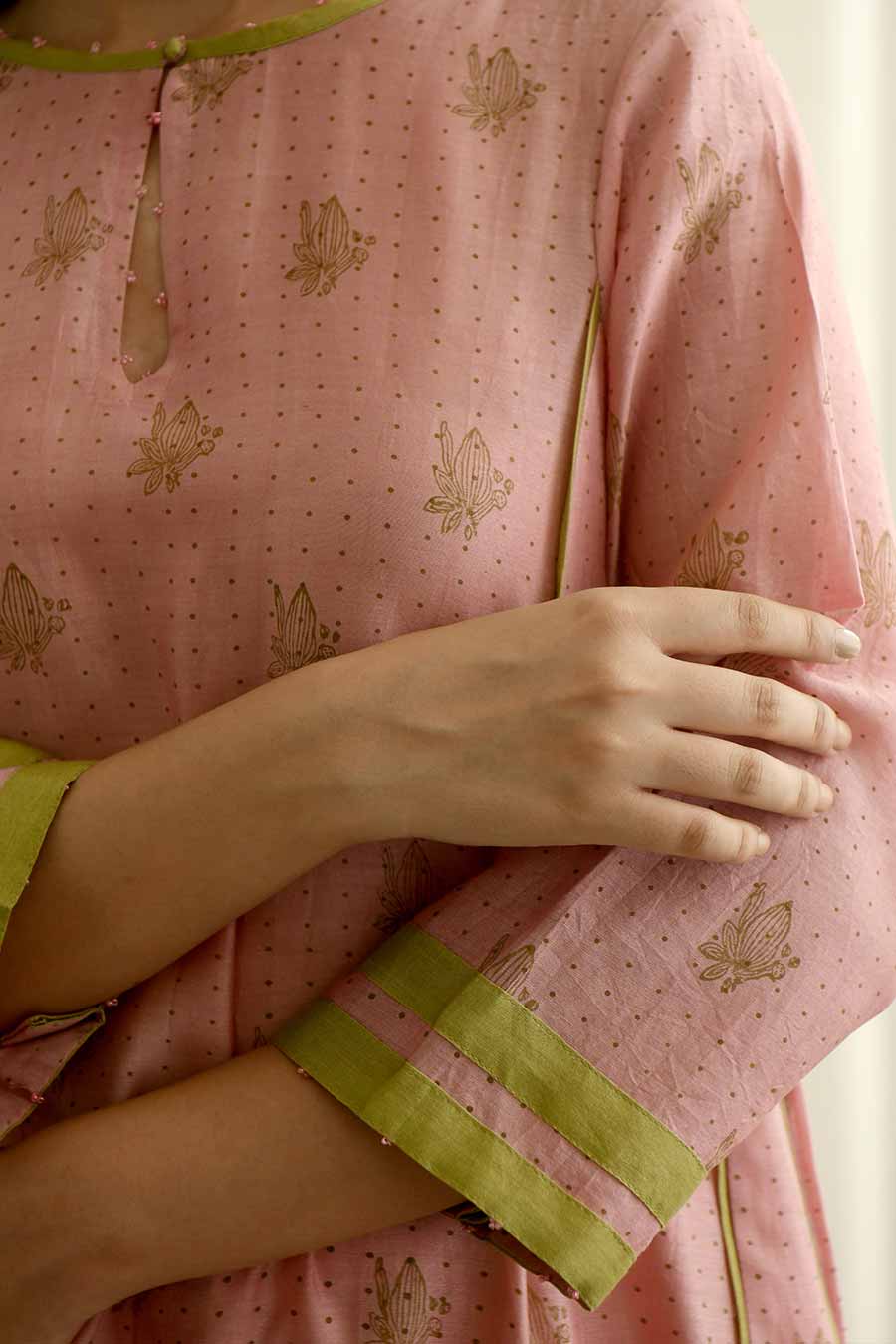 Salmon & Cinnamon Kurta Set