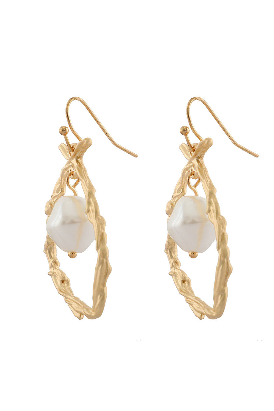 Gold Princess Pearl Earrings