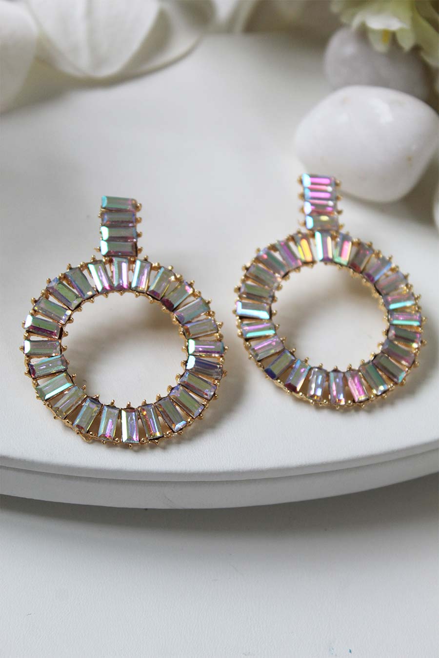 Silver Mosaic Earrings