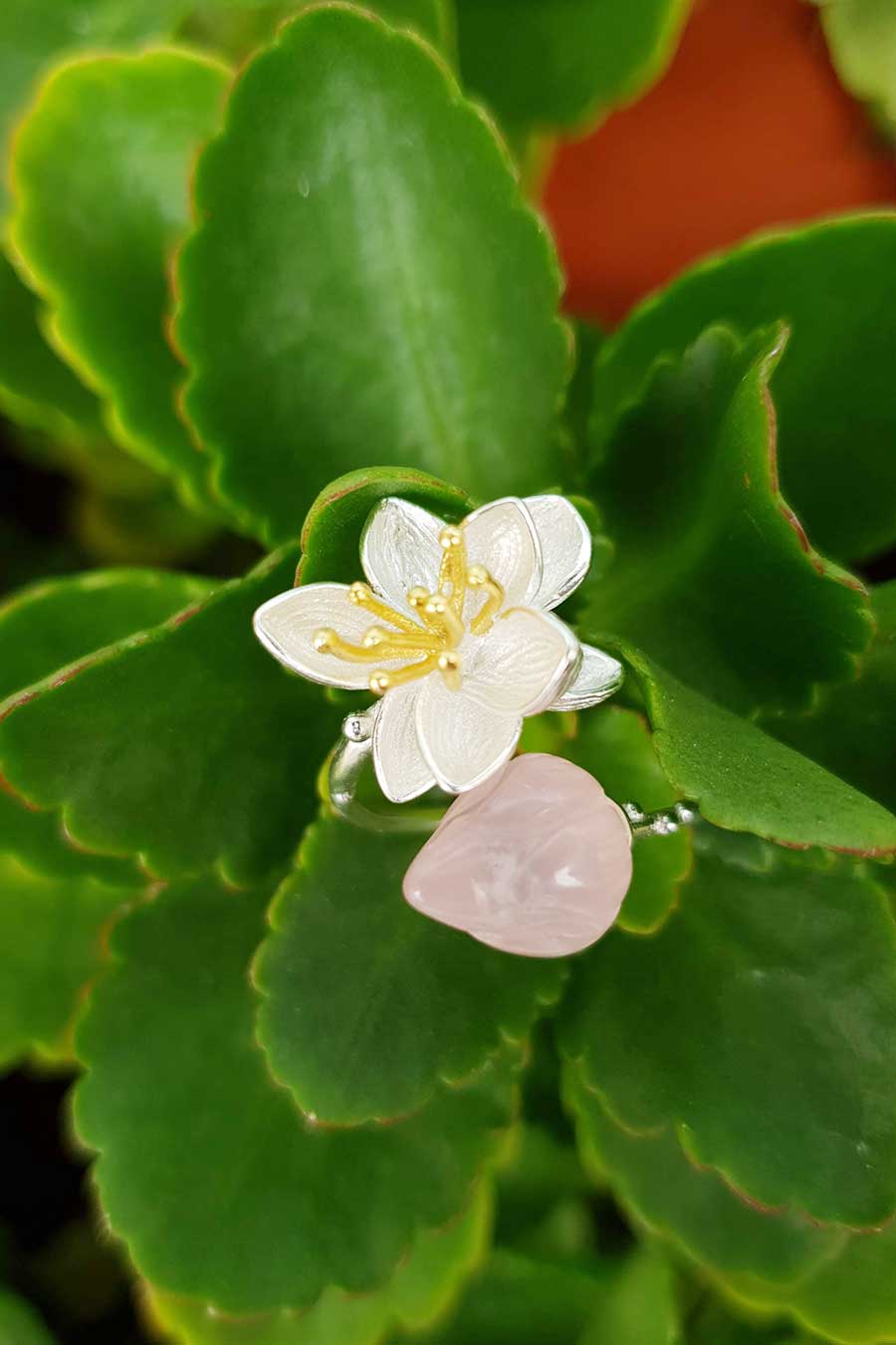 Sterling Silver Jardine Flower Ring