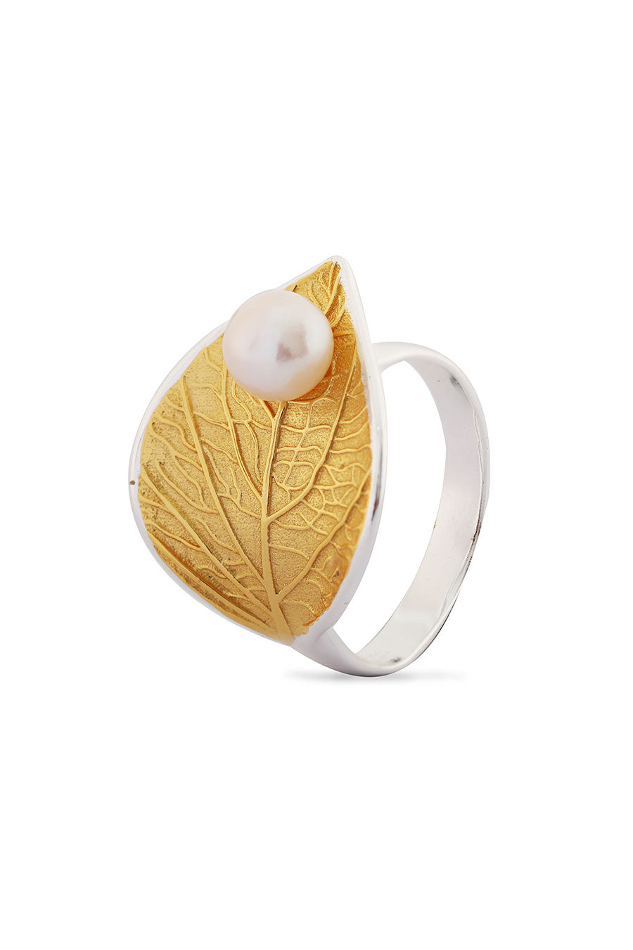 Gold Plated Sterling Silver Feuille Ring