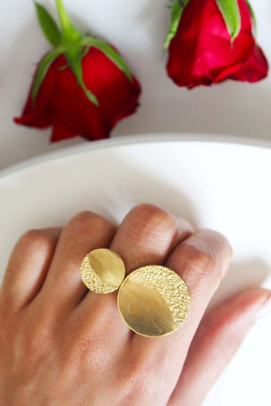 Gold Plated Dusk to Dawn Ring
