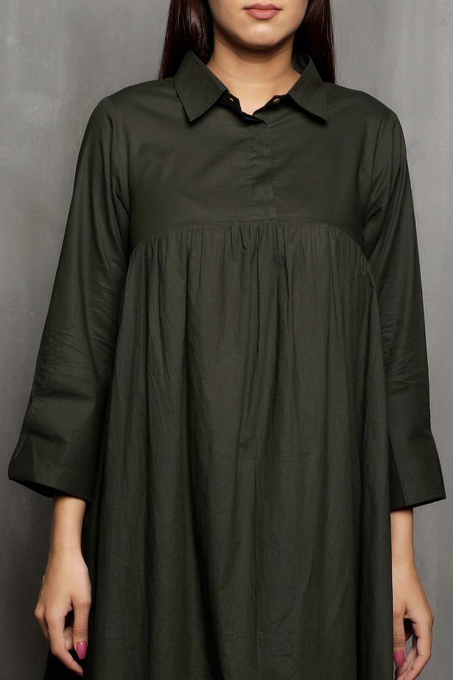 ARYAN - Olive Green Tunic Dress