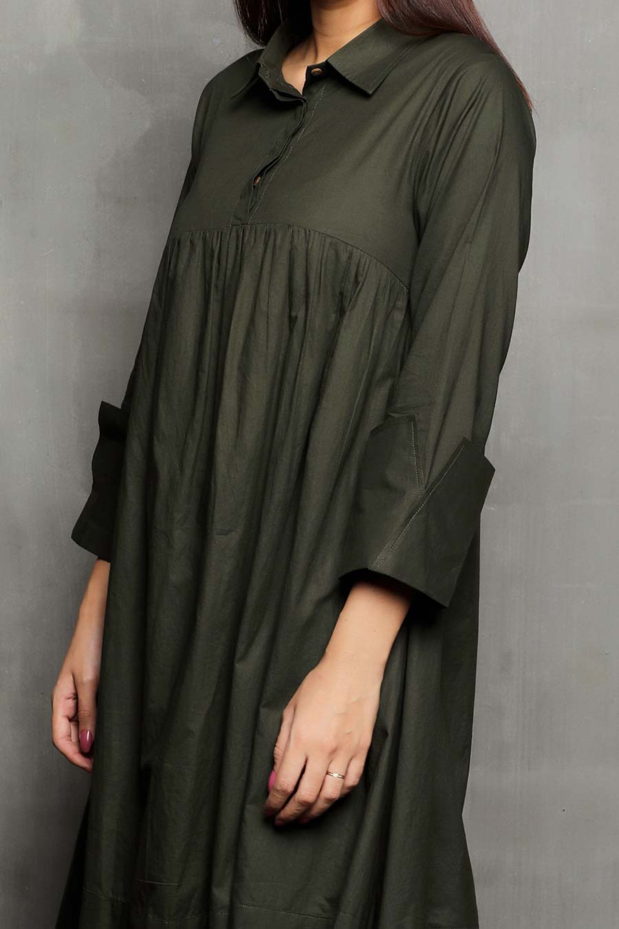 ARYAN - Olive Green Tunic Dress